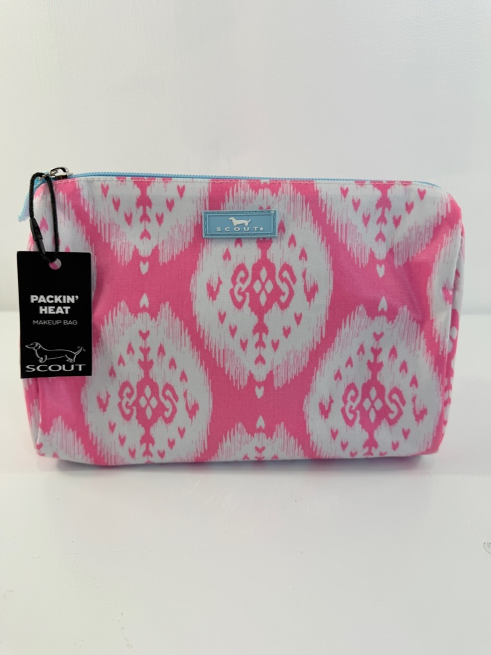 Scout Packin' Heat Ikant Belize Pink Patterned Makeup Bag New with Tags